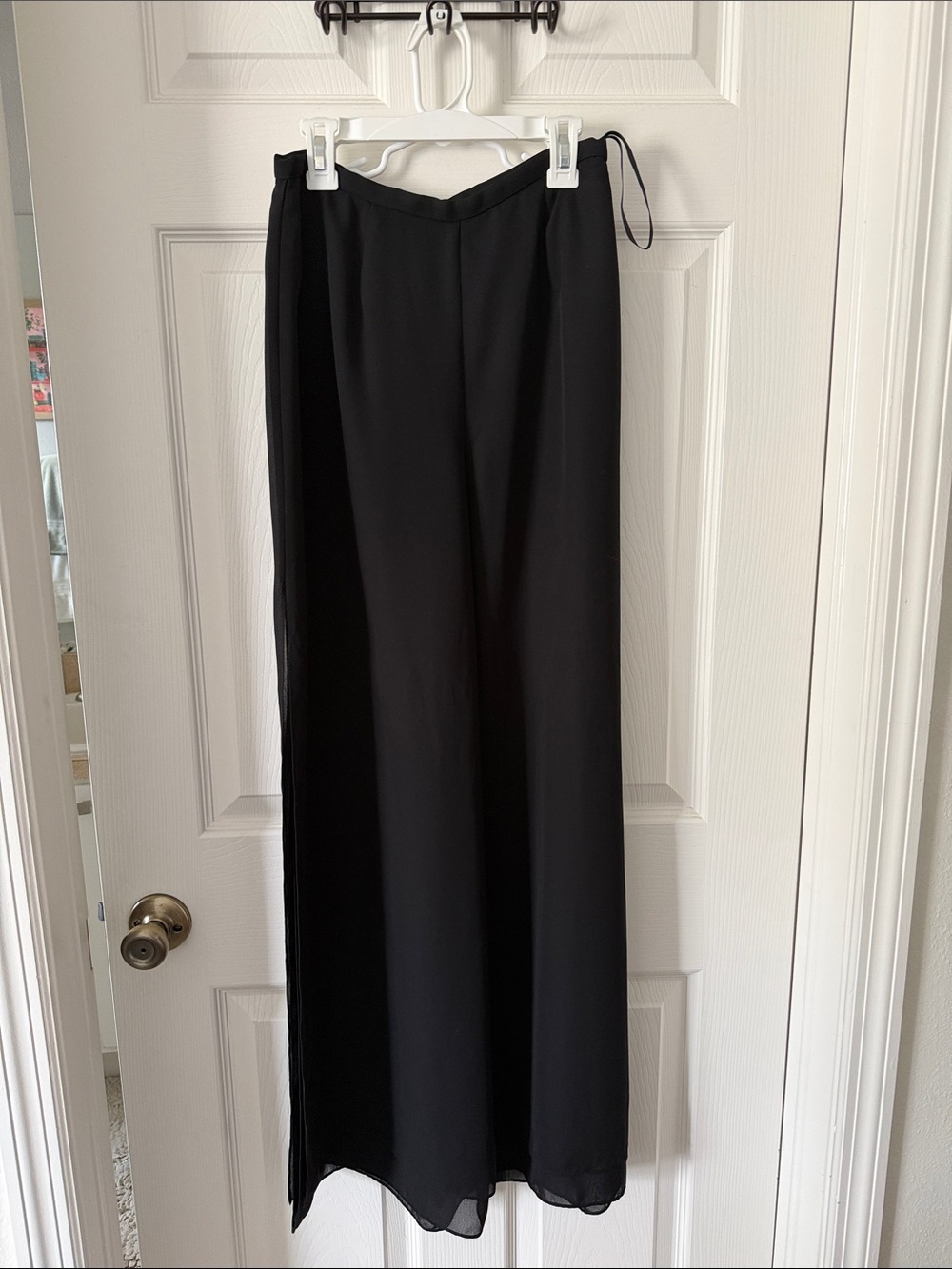 Black Wide-Leg Women's Pants